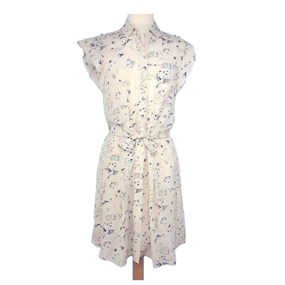 Rebecca Taylor Celestial Print Tie Shirt Dress (8)
